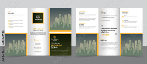 Creative corporate modern business trifold brochure template, trifold layout, a4 size brochure design.