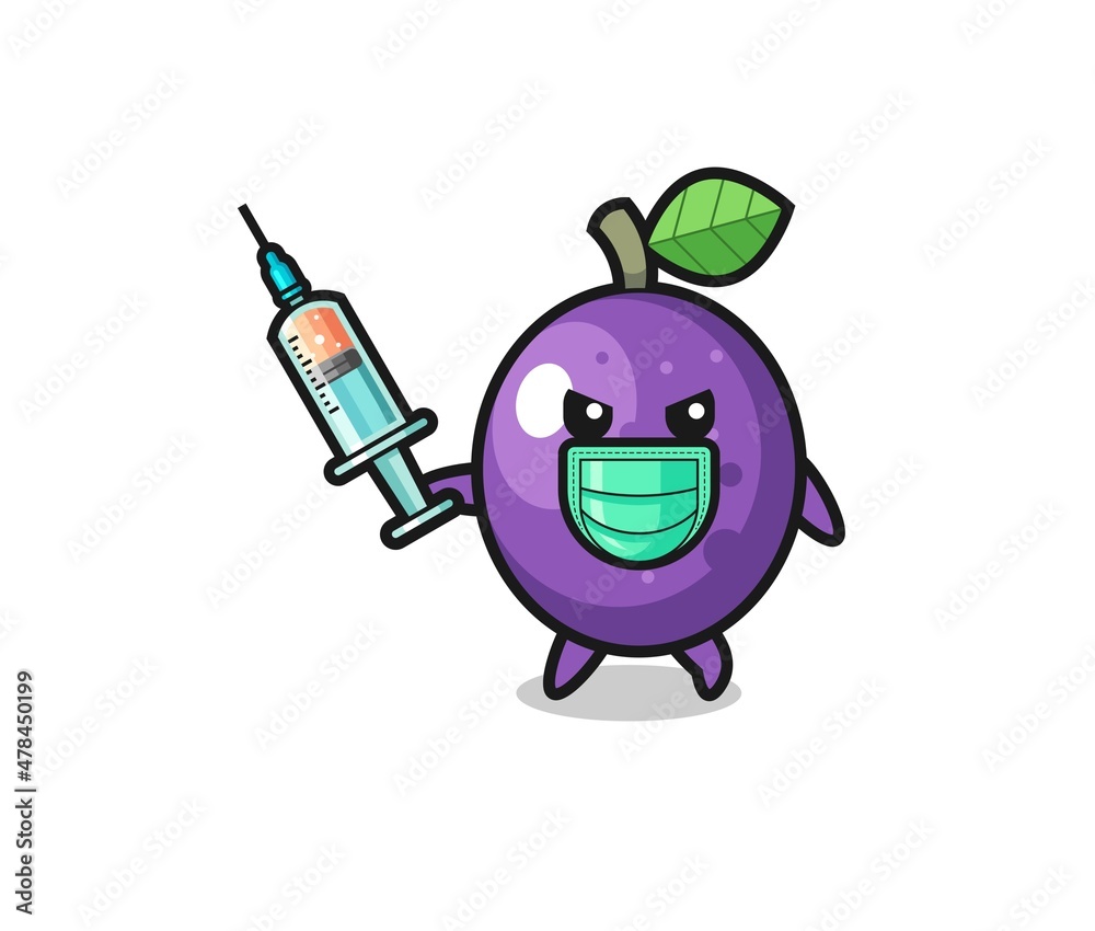 Obraz premium illustration of the passion fruit to fight the virus