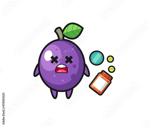 illustration of overdose passion fruit character