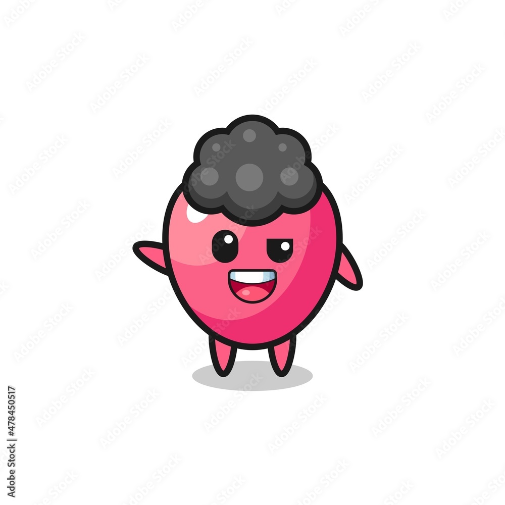 heart symbol character as the afro boy