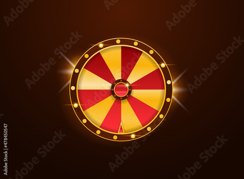 glossy golden red luxury lucky spin wheel roulette