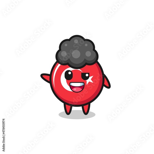 Wallpaper Mural turkey flag character as the afro boy Torontodigital.ca