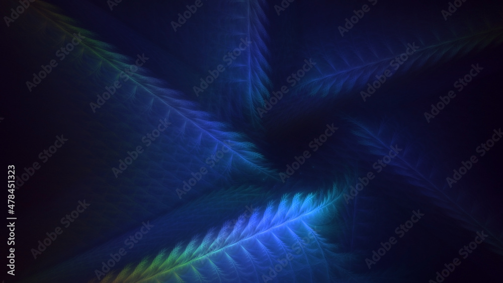 Obraz premium 3D rendering abstract multicolor fractal light background