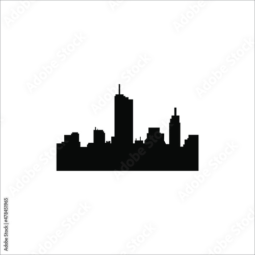 silhouette building logo © asep