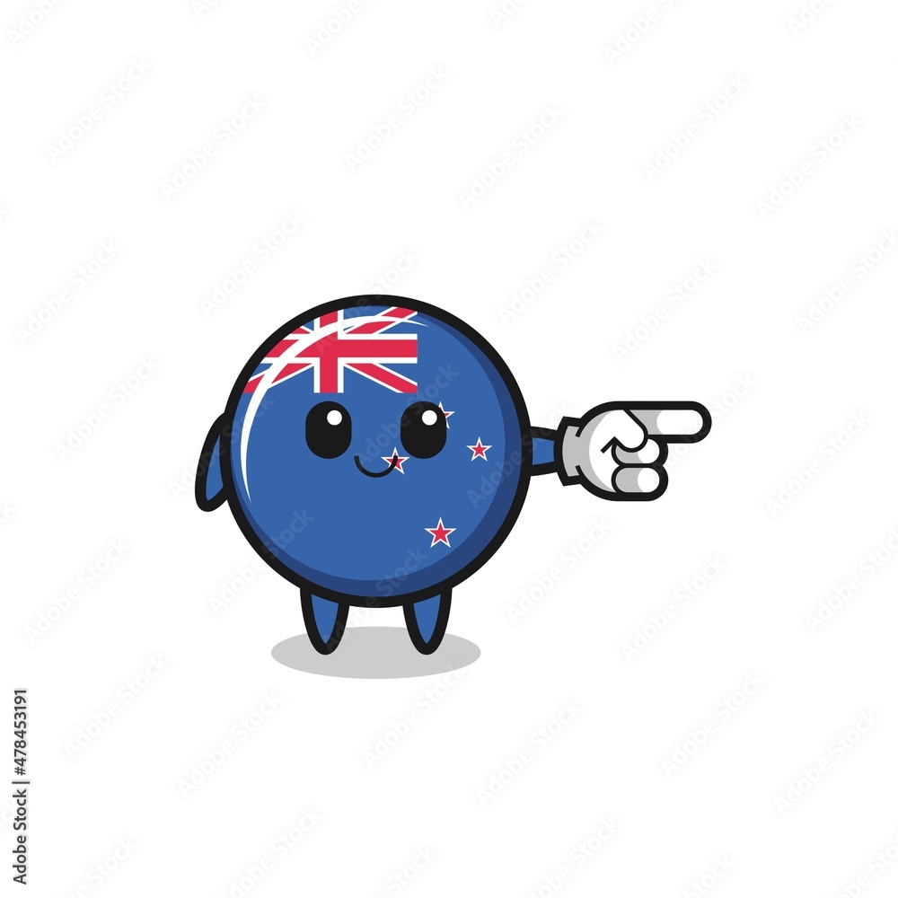 new zealand mascot with pointing right gesture new zealand mascot with pointing right gesture