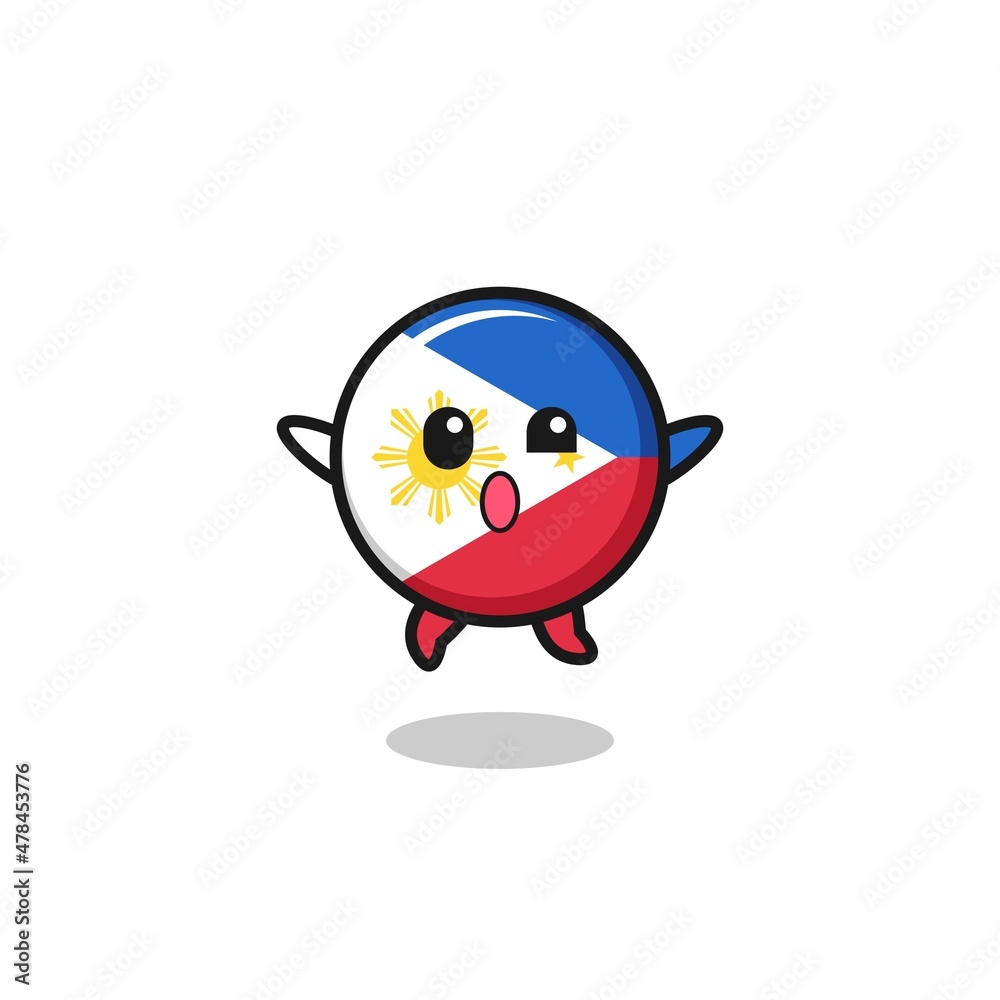 philippines flag character is jumping gesture philippines flag character is jumping gesture