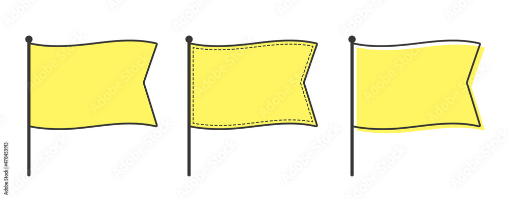 シンプルな旗のフレームイラストセット デザイン飾り コピースペース テンプレート 背景素材 Stock Vector Adobe Stock