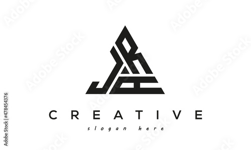 JRA creative tringle three letters logo design photo