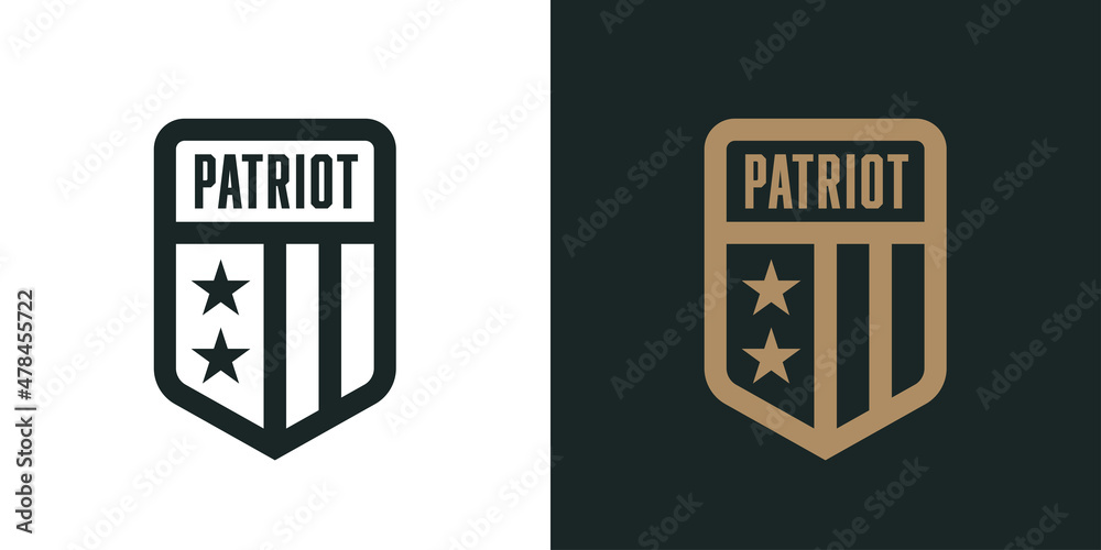 Abstract USA flag icon. Proudly American patriot badge design. United states of America star and stripes emblem. Vector illustration. Abstract USA flag icon. Proudly American patriot badge design. United states of America star and stripes emblem. Vector illustration.