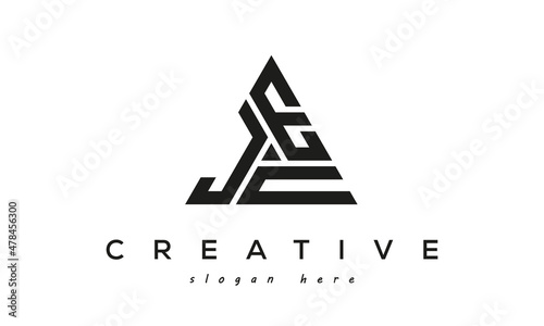 JEN creative tringle three letters logo design