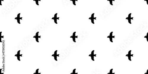 bird seamless pattern vector seagull scarf isolated cartoon doodle repeat background tile wallpaper illustration design