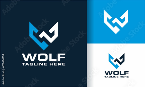 geometric wolf logo