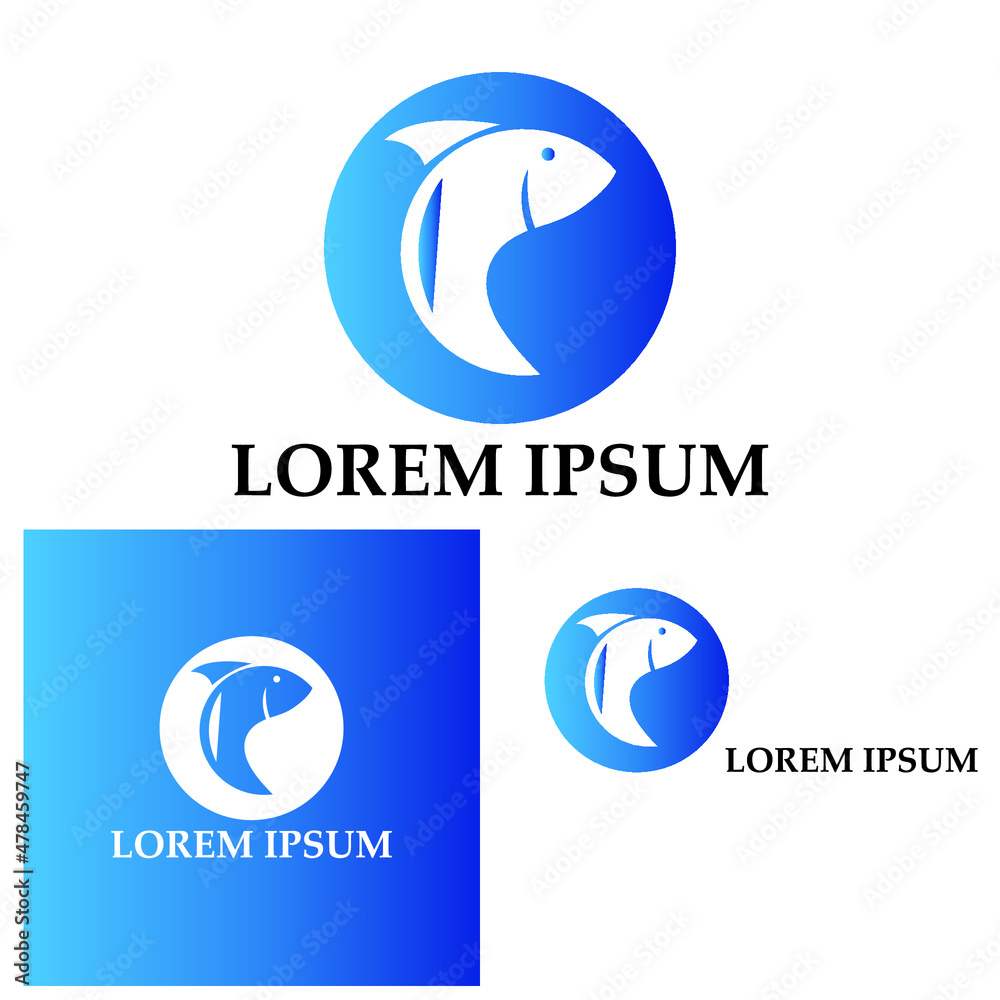 Fish logo template. Creative vector symbol Fish logo template. Creative vector symbol