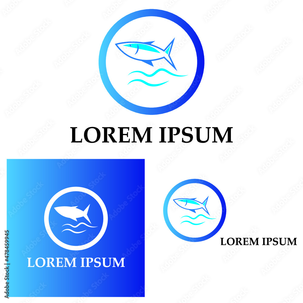 Fish logo template. Creative vector symbol Fish logo template. Creative vector symbol