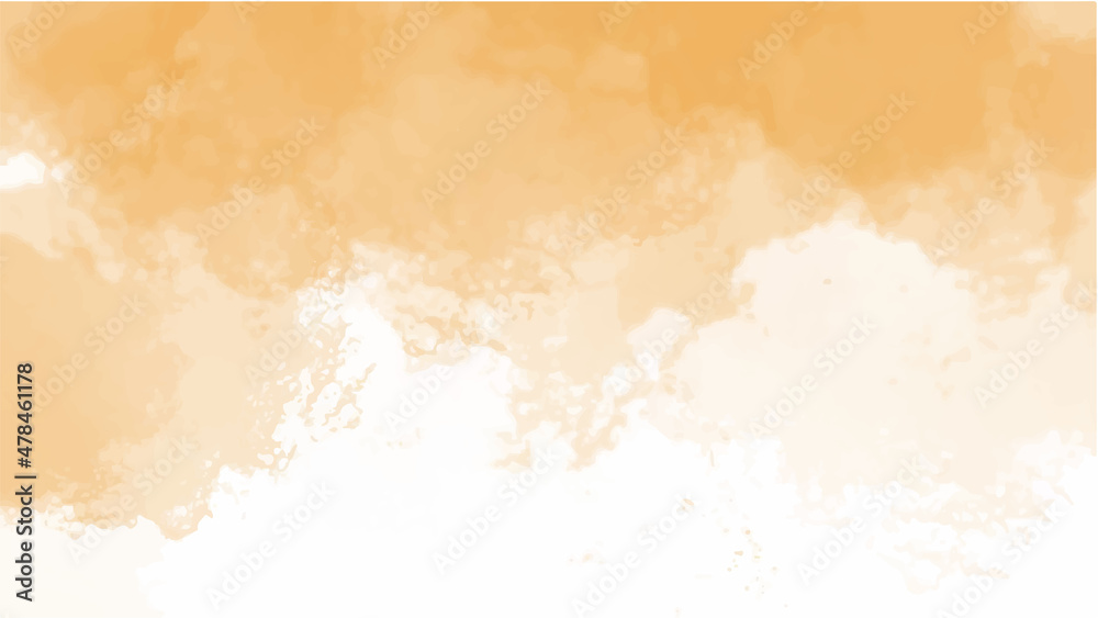 Orange watercolor background for your design, watercolor background concept, vector.