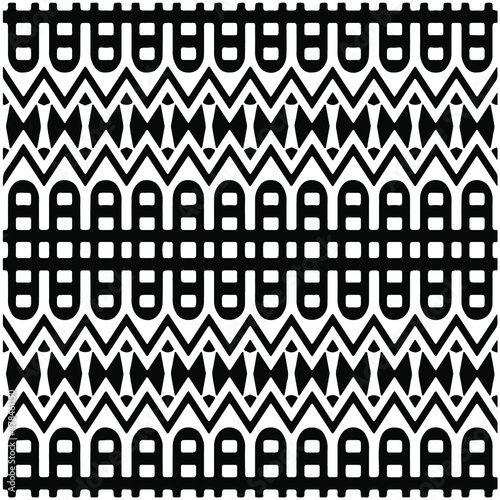 Seamless ethnic pattern color black and white.Can be used in fabric design for clothes, accessories; decorative paper, wrapping, background, wallpaper, Vector illustration.