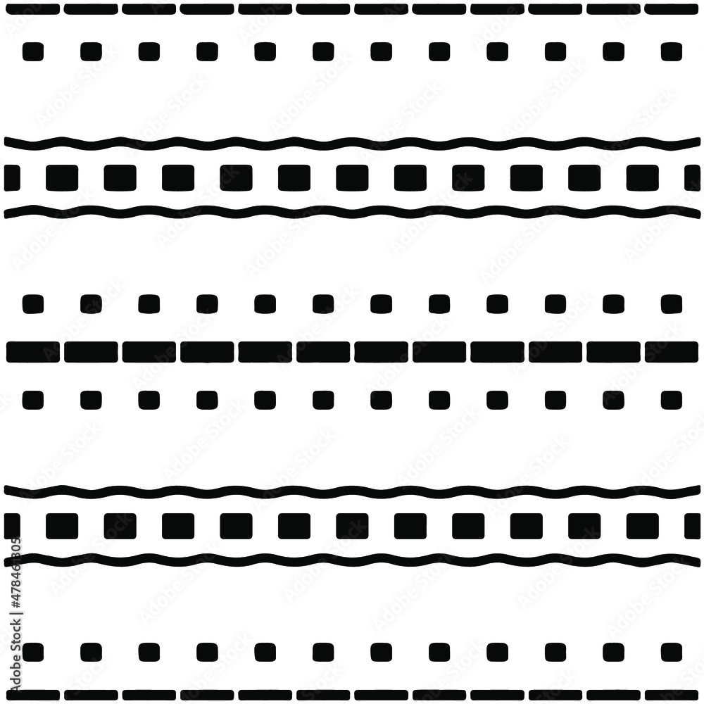 Seamless ethnic pattern color black and white.Can be used in fabric design for clothes, accessories; decorative paper, wrapping, background, wallpaper, Vector illustration. Seamless ethnic pattern color black and white.Can be used in fabric design for clothes, accessories; decorative paper, wrapping, background, wallpaper, Vector illustration.