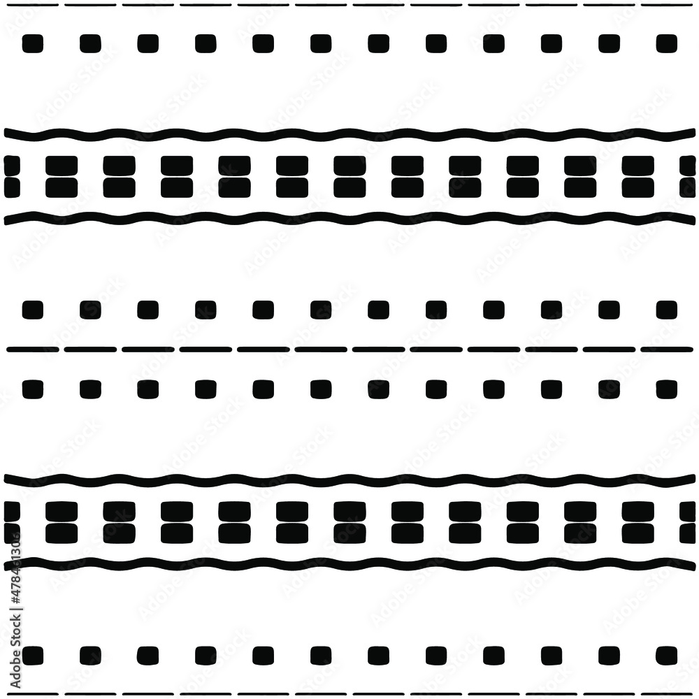 Seamless ethnic pattern color black and white.Can be used in fabric design for clothes, accessories; decorative paper, wrapping, background, wallpaper, Vector illustration. Seamless ethnic pattern color black and white.Can be used in fabric design for clothes, accessories; decorative paper, wrapping, background, wallpaper, Vector illustration.
