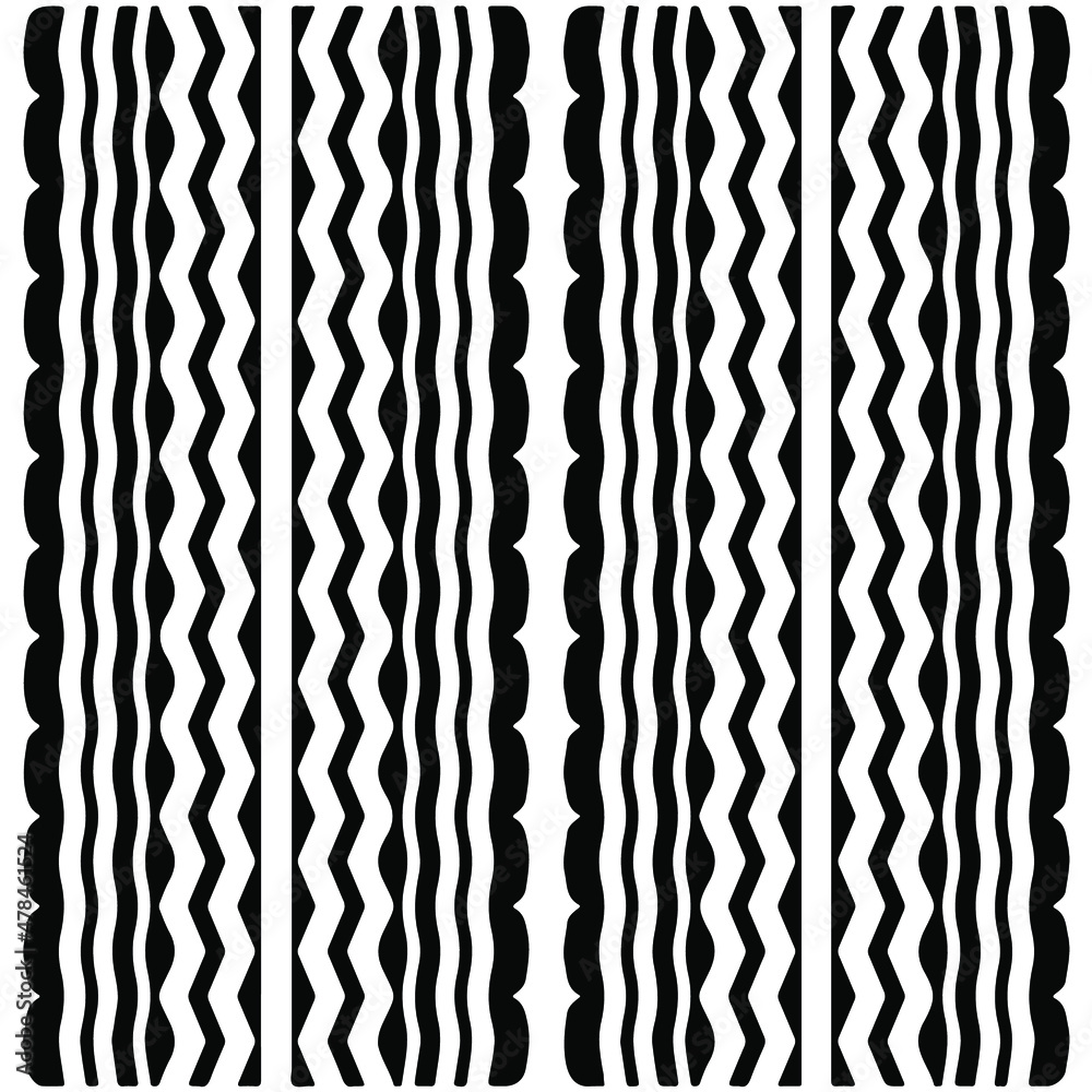 Seamless ethnic pattern color black and white.Can be used in fabric design for clothes, accessories; decorative paper, wrapping, background, wallpaper, Vector illustration. Seamless ethnic pattern color black and white.Can be used in fabric design for clothes, accessories; decorative paper, wrapping, background, wallpaper, Vector illustration.