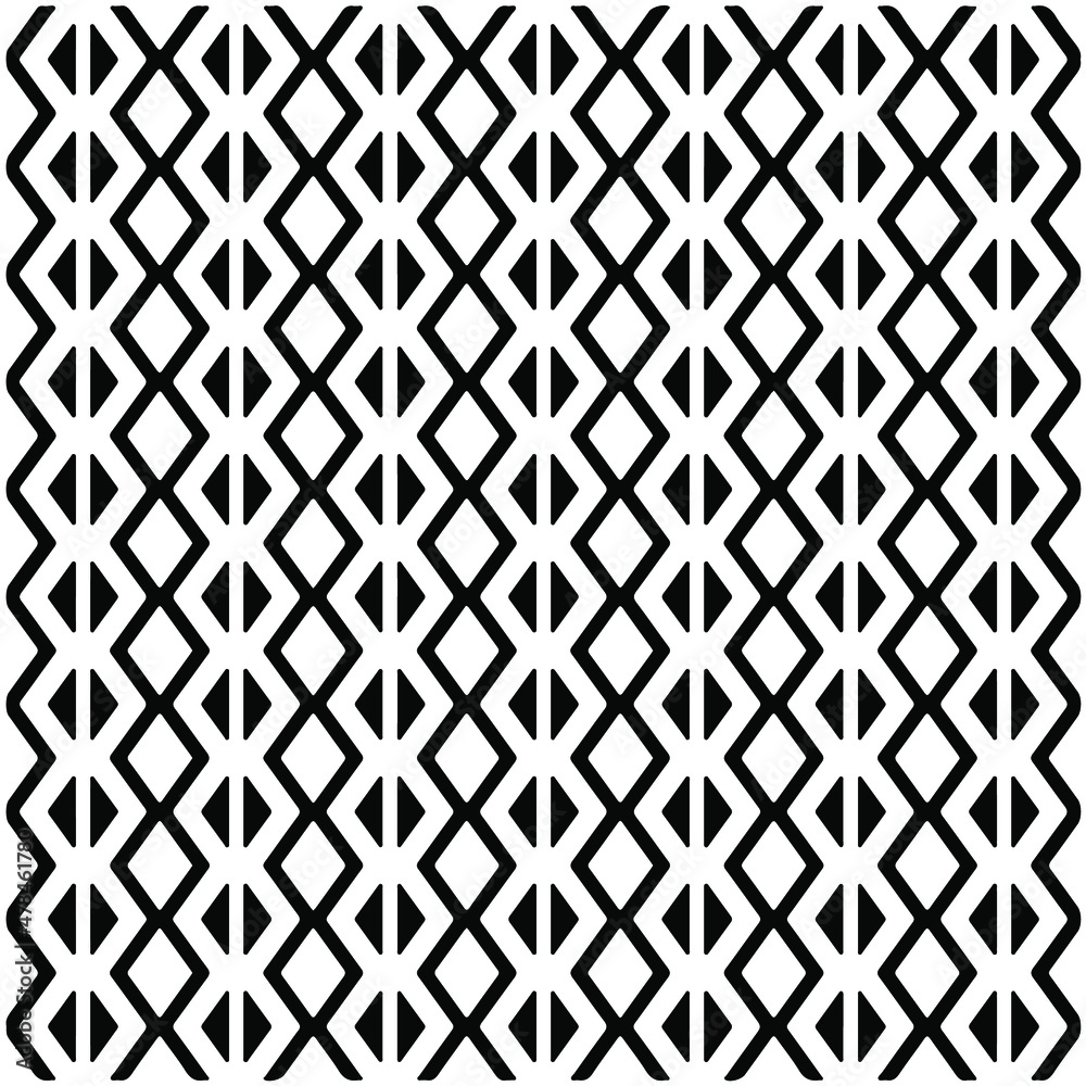 Seamless ethnic pattern color black and white.Can be used in fabric design for clothes, accessories; decorative paper, wrapping, background, wallpaper, Vector illustration. Seamless ethnic pattern color black and white.Can be used in fabric design for clothes, accessories; decorative paper, wrapping, background, wallpaper, Vector illustration.