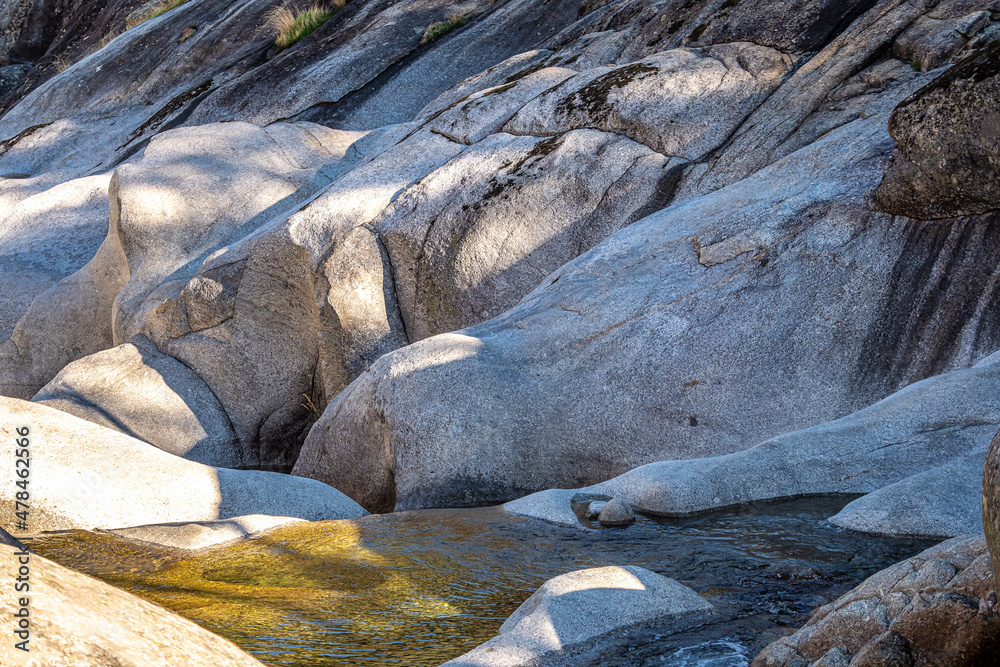 Fototapeta premium Natural pools of Los Pilones in the Garganta de los infiernos gorge, Jerte valley, Caceres, Spain