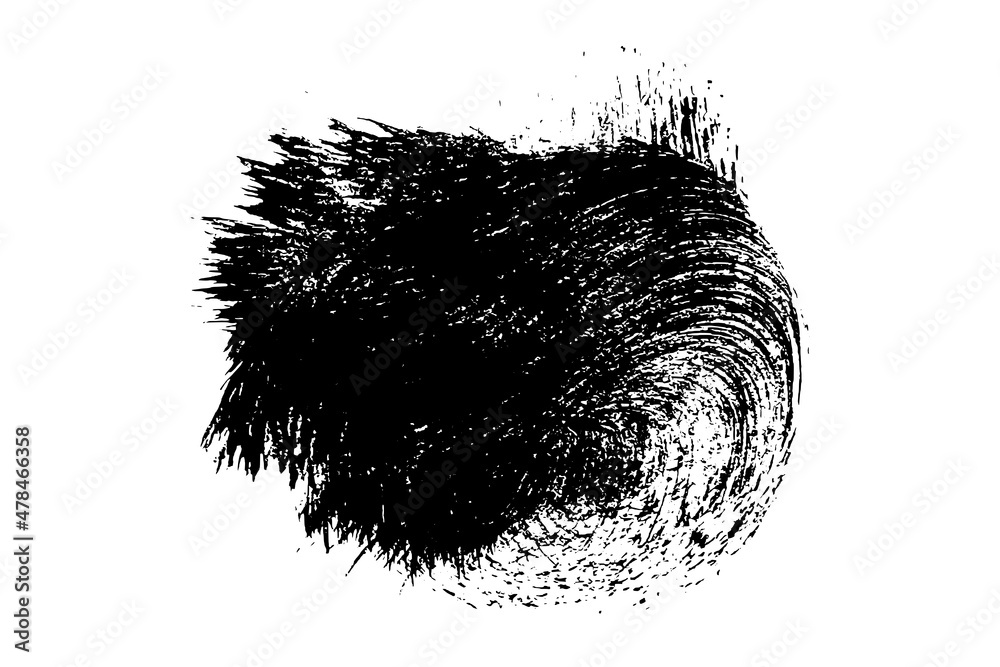 Ink black abstract paint stroke isolated on white background. Paint droplets. Digitally generated image. Vector design elements, illustration, EPS 10. Ink black abstract paint stroke isolated on white background. Paint droplets. Digitally generated image. Vector design elements, illustration, EPS 10.