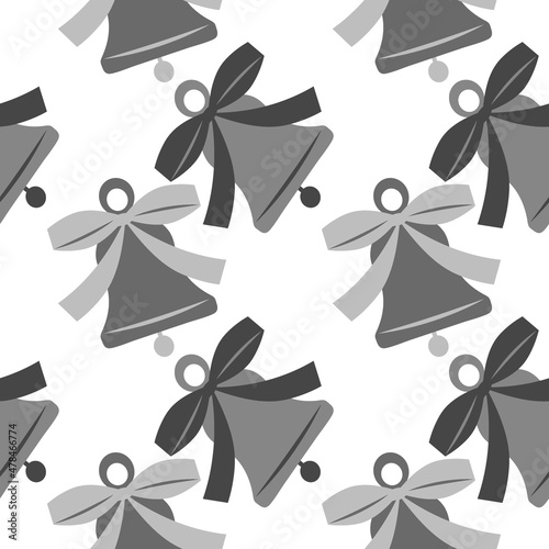 Illustration A seamless pattern on a square background - a bell. Design element