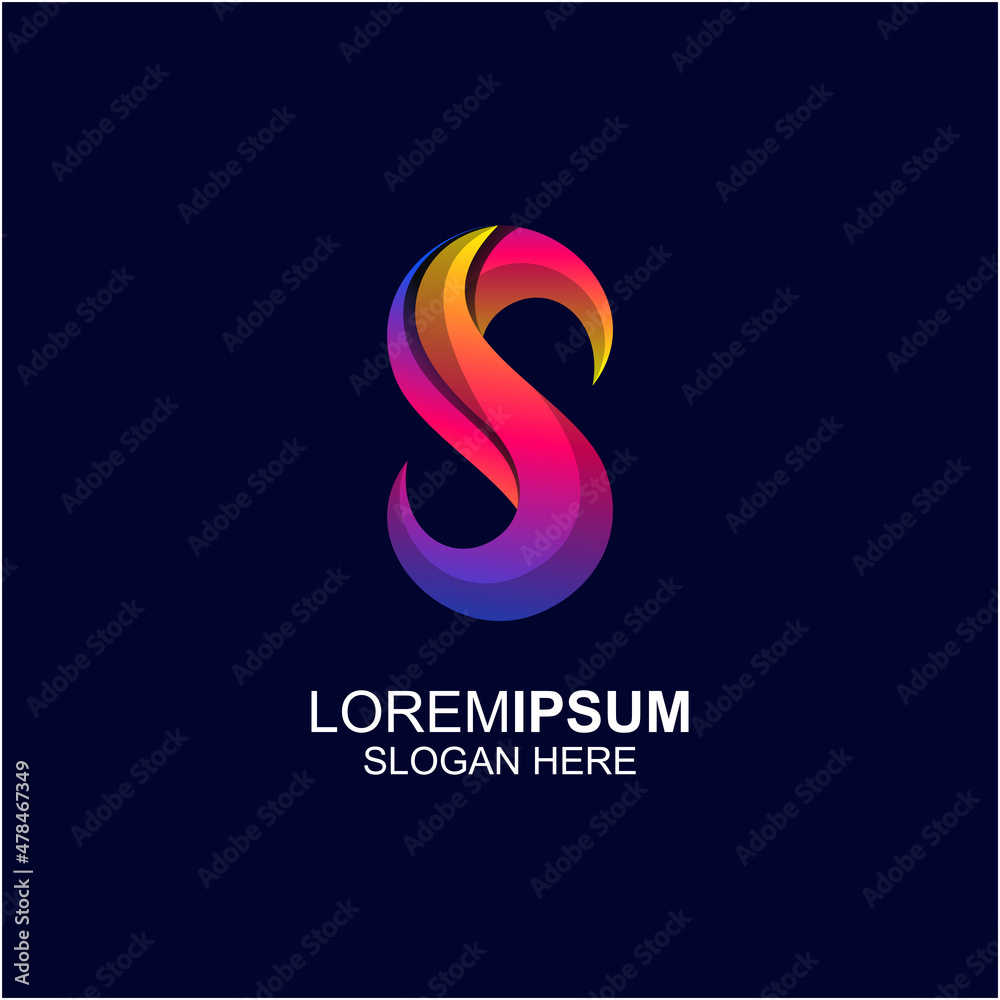 S letter gradient logo design S letter gradient logo design
