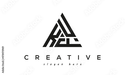 KUF creative tringle three letters logo design photo