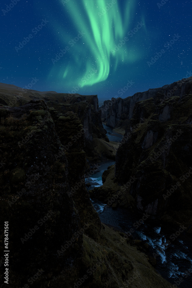 green aurora northern lights in Iceland