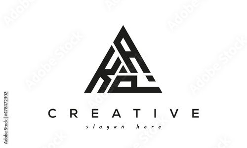 KAP creative tringle three letters logo design