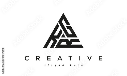 KGR creative tringle three letters logo design photo