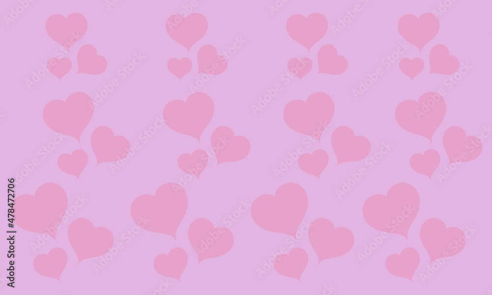 peach background with love icon set