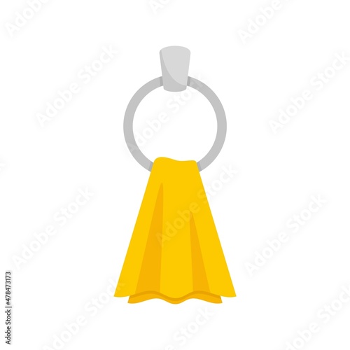 Dry heated towel rail icon flat isolated vector