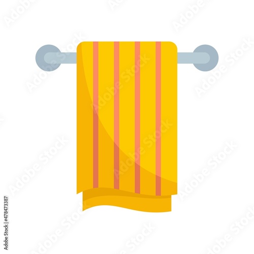 Pipe heated towel rail icon flat isolated vector