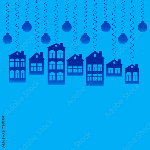 advertising banner or postcard - housewarming, sale or rental of housing on a turnkey basis. Apartments or houses