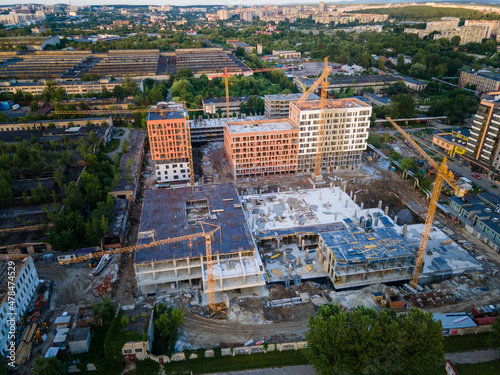 aerial view of construction site