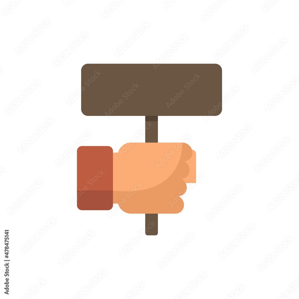 Hitchhiking hand board icon flat isolated vector Hitchhiking hand board icon flat isolated vector