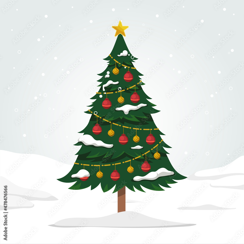 Christmas Tree Vector Illustration