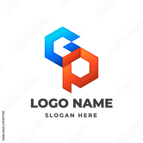 Gradient Monogram GP Logo