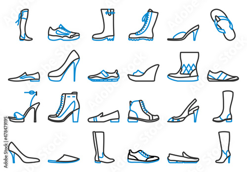 Footwear Icon Set