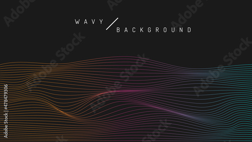 Wavy Line Background in Two Tone