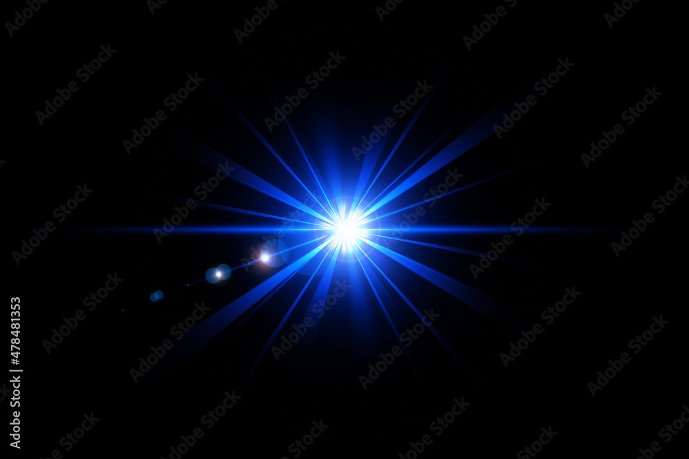 Realistic Colorful lens flare with abstract lens lights collection