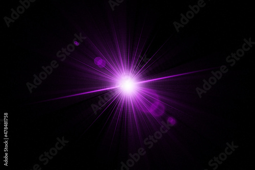 Realistic Colorful lens flare with abstract lens lights collection