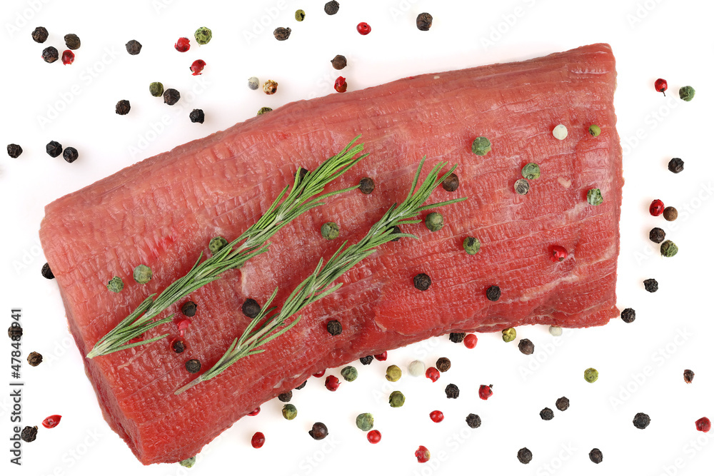 Fresh beef fillet with spices and rosemary. Fresh beef fillet with spices and rosemary.