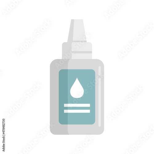 Antiseptic dropper icon flat isolated vector