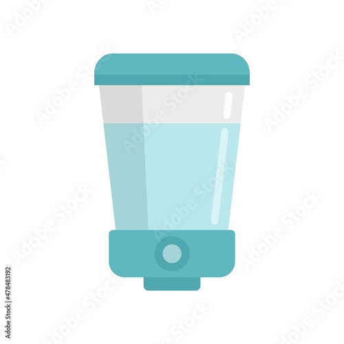 Soap wall dispenser icon flat isolated vector