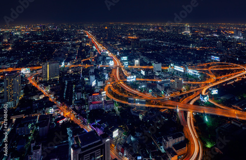 Night Bangkok from a bird's-eye view.