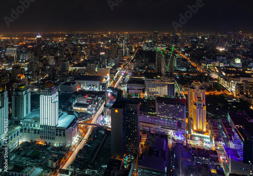Night Bangkok from a bird's-eye view. © Andrey