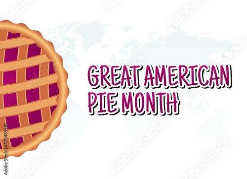 vector graphic of great american pie month good for great american pie month celebration. flat design. flyer design.flat illustration.